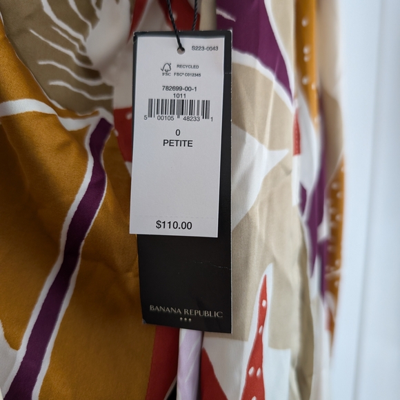 NWT Banana Republic Floral Halter Trapeze Maxi Dress Size 0 Petite - Picture 4 of 4